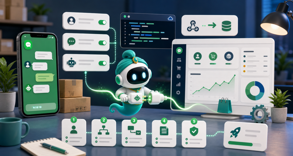 ขั้นตอนตั้งค่า LINE OA Chatbot พร้อมจินนี่และหน้าจอไลน์